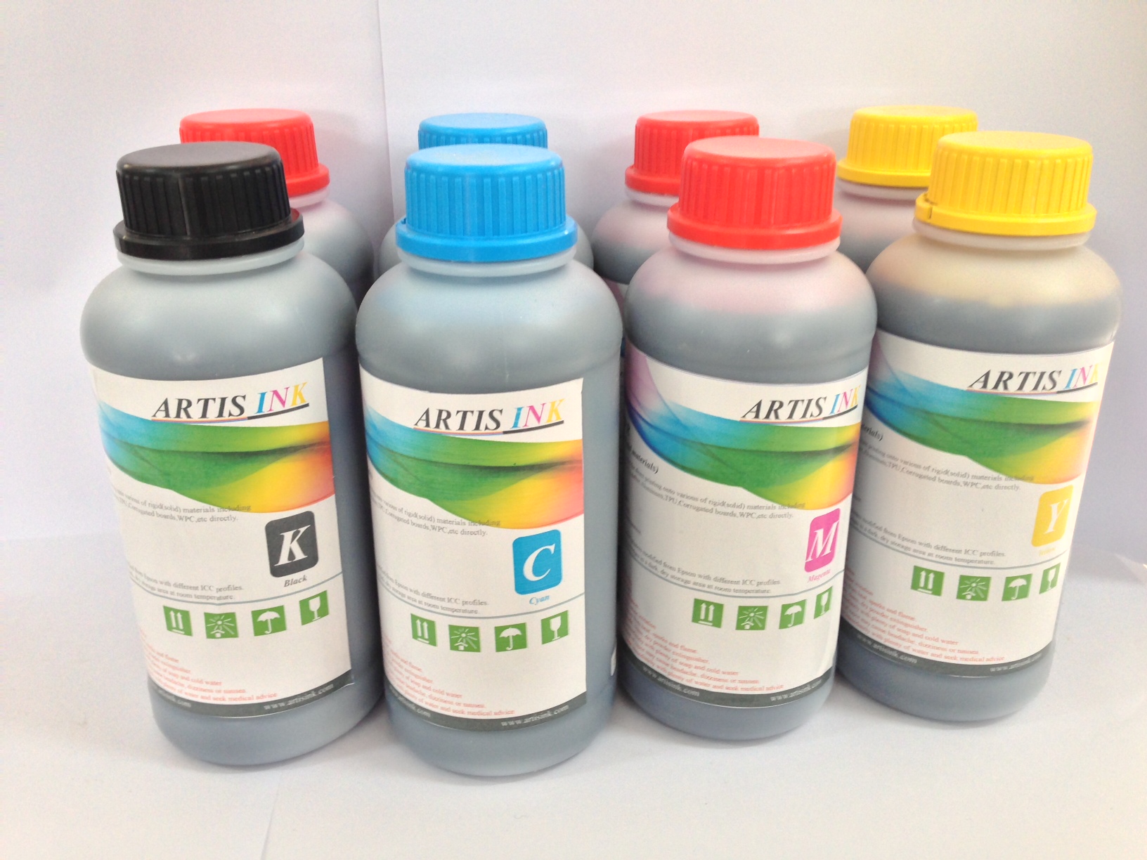 8 colors flatbed printer direct inks